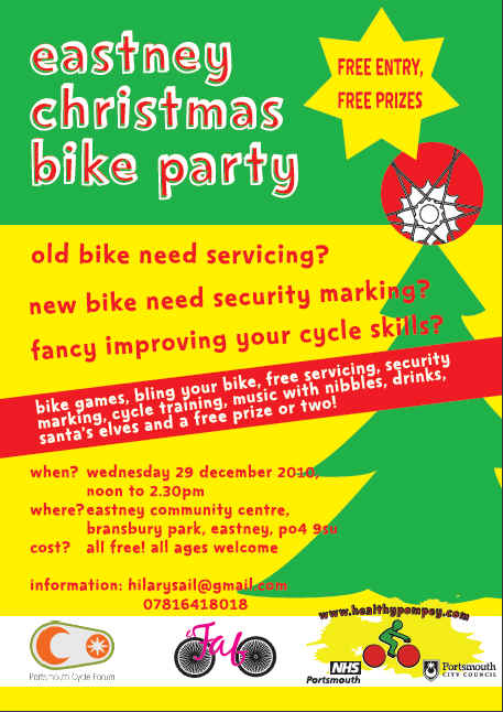 Eastney Christmas Bike Party Poster